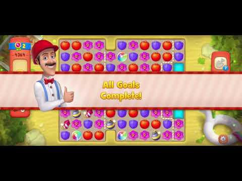 Gardenscapes Level 4364 (Red Level - Hard Level) NO BOOSTER