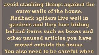 Removing Redback Spiders from the Home