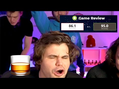 Drunk Magnus destroys Bortnyk with 95.0% accuracy