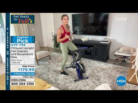 FitQuest Upright Flex Express and Recumbent Bike with Re...