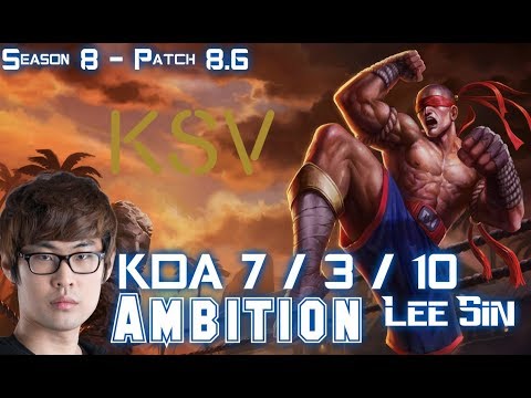 KSV Ambition LEE SIN vs OLAF Jungle - Patch 8.6 KR Ranked
