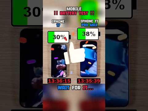 ☠️⚡ IPHONE 17 PRO MAX VS IPHONE 17 BATTERY TEST!!