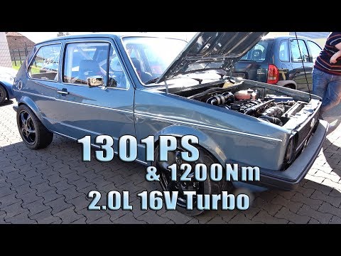 VW Golf Mk1 AWD 2.0L 16V Turbo 1301PS & 1200Nm Dyno 2018