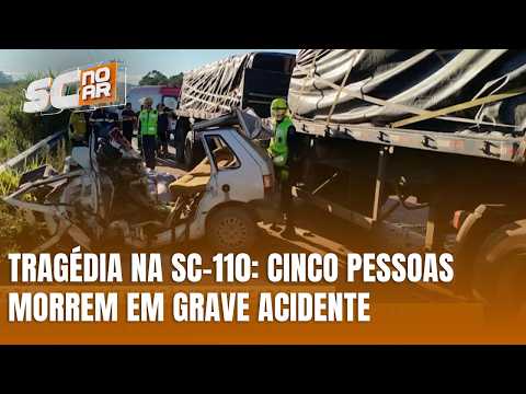 Tragédia na SC-110: acidente mata cinco pessoas em Ituporanga