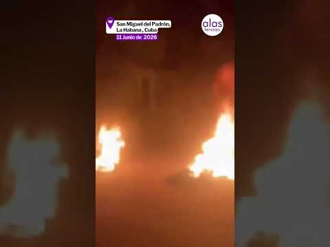 Protestas en San Miguel del Padrón entre apagones y gritos contra Díaz-Canel