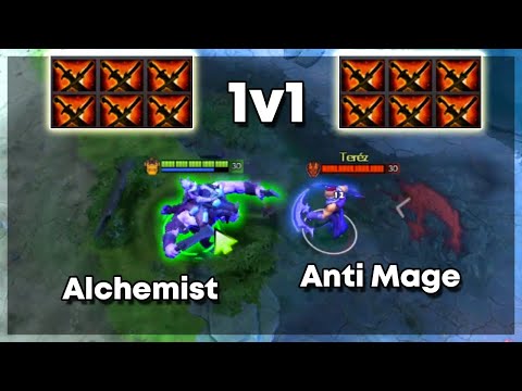 Alchemist vs Anti Mage - Dota 2 1v1 Level 30