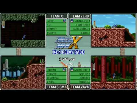 Mega Man X1-4 Relay Race