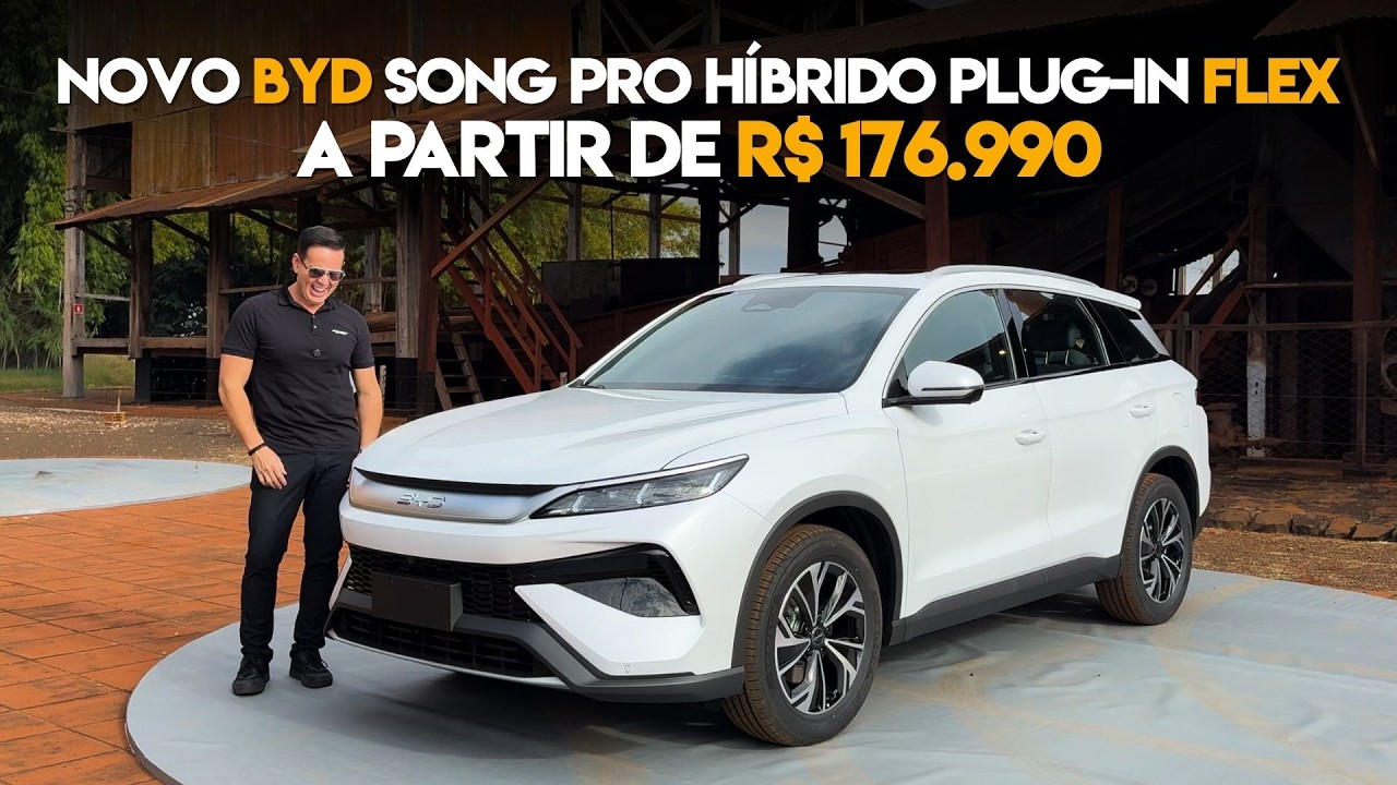 Novo BYD Song Pro híbrido plug-in flex a partir de R$ 176.990!