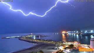 Intensa tormenta eléctrica sobre Málaga - Andalucía | 10 de Junio de 2025
