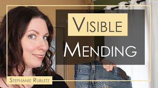 VISIBLE MENDING | How to sew a hole in jeans