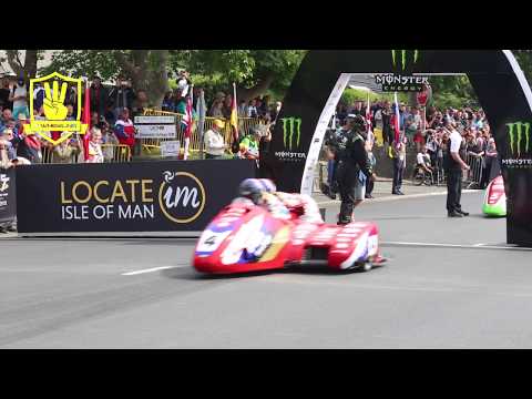 Isle of Man TT - 3 Wheeling 2018 TT Sidecar Race 2 Start 1 June 8