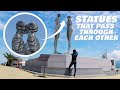 Statue Of Love Rotate Through Each Other Kiss