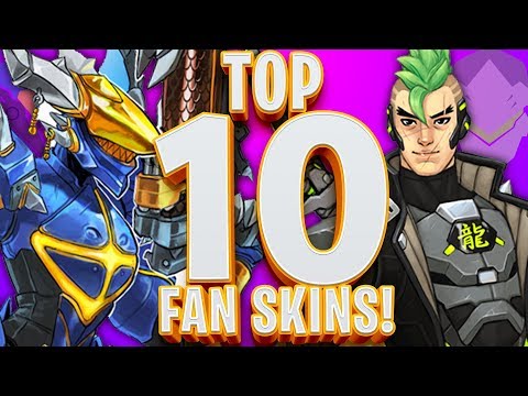 TOP 10 OVERWATCH FAN SKINS!!