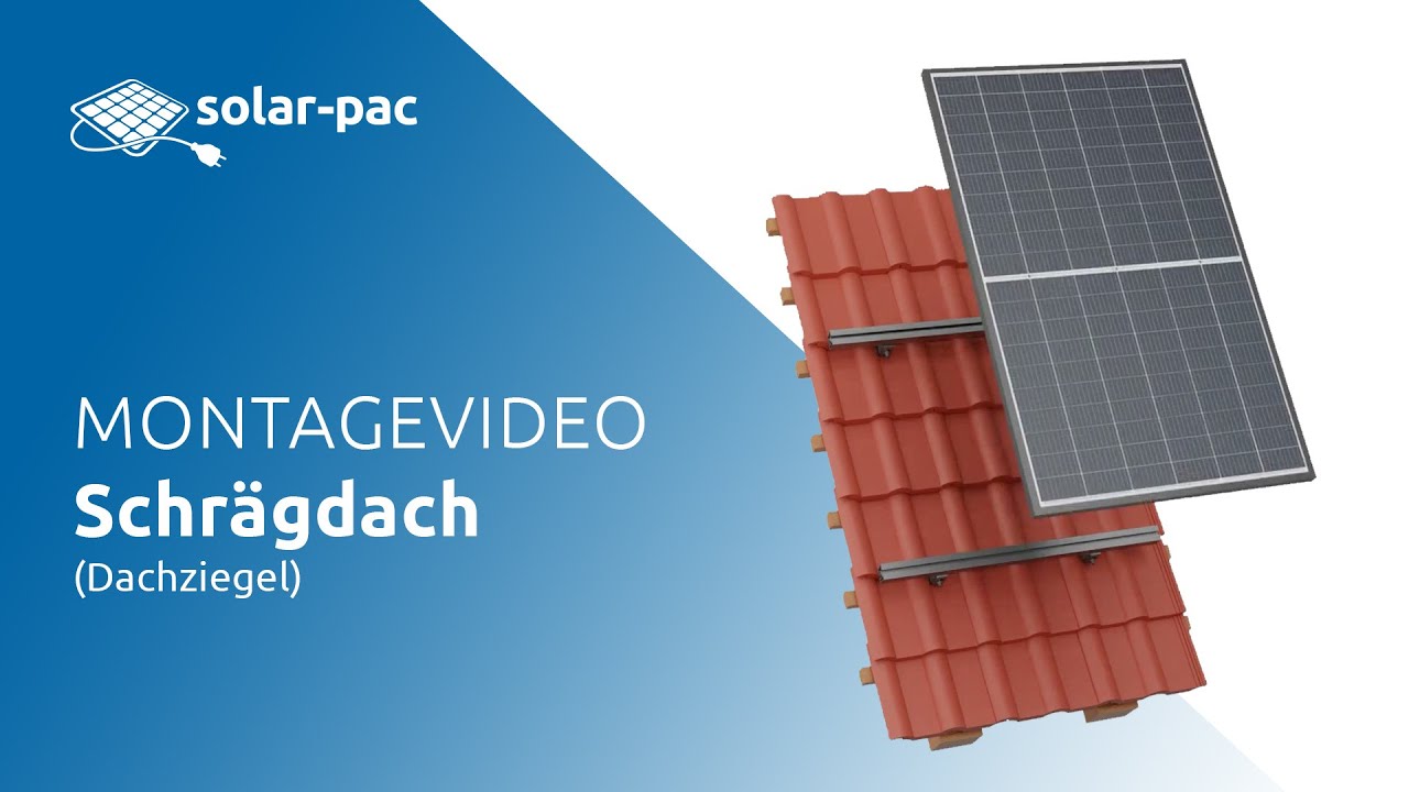 Solar-pac Montagekit Schrägdach Dachziegel 1150/30 mm