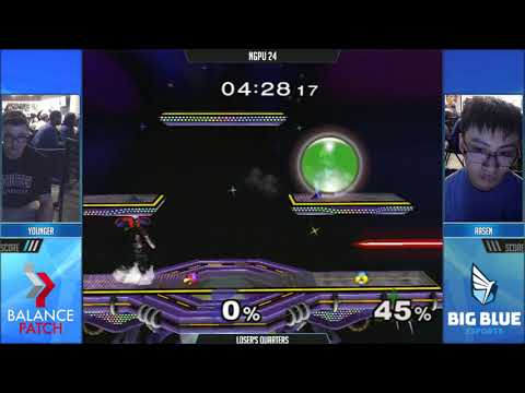 NGPU 24 SSBM - Younger (Falco) vs. Rasen (Sheik) - Melee LSF