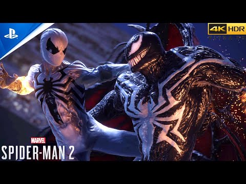 White Symbiote Surge Spider-Man Vs Venom Boss Fight - Marvel's Spider-Man 2 New Game Plus 4K60FPS