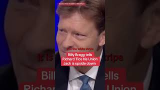 Billy Bragg tells Richard Tice his Union Jack is upside down #themirror #news