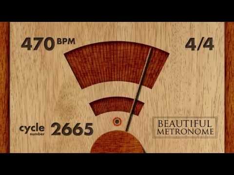 470 BPM 4/4 Wood Metronome HD