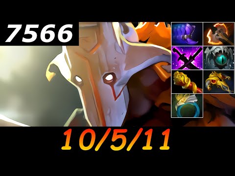 Dota 2 Juggernaut 7566 MMR 10/5/11 (Kills/Deaths/Assists) Ranked Full Gameplay