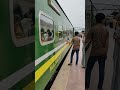 Premium Train Green Line At Rawalpindi Railway Station Pakistan Railways Anjum Jamil