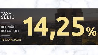 SELIC a 14,25%  -  meu comentário!