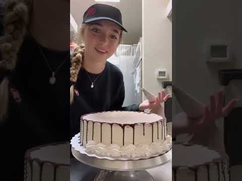 Decorating an OREO and Cookie Dough ice cream cake