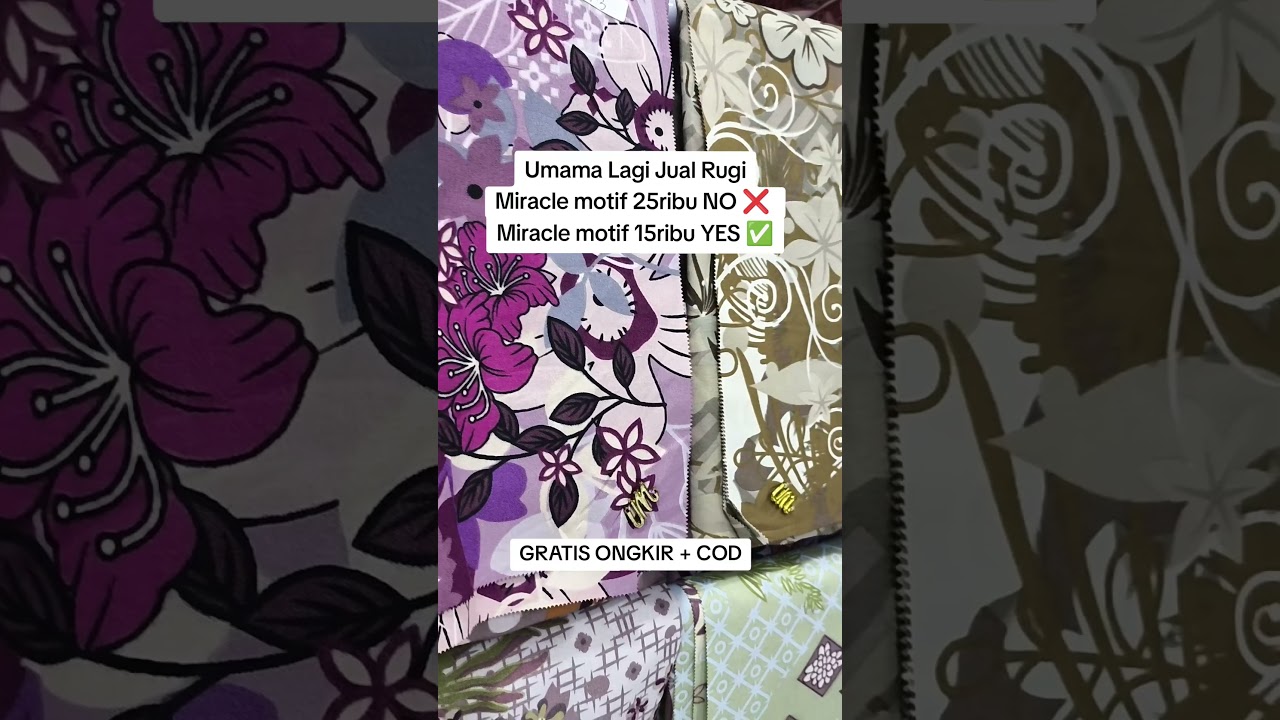 shopee SOLUSIBERHIJAB #hijab #umama jual rugi miracle motif #jilbab murah segiempat #shopeeaffiliate