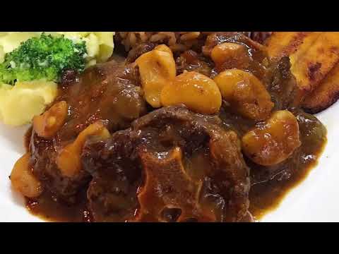 OXTAIL & BEANS, Brown Stewed. (The Jamaican way)