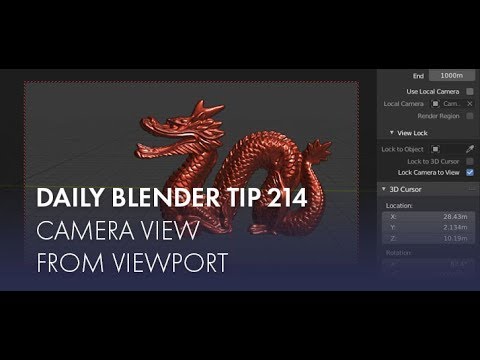 Daily Blender Tip 214 - Camera view from viewport