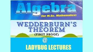 #Wedderburn’s theorem (I proof)| Topics in Algebra |#i.n.Herstein