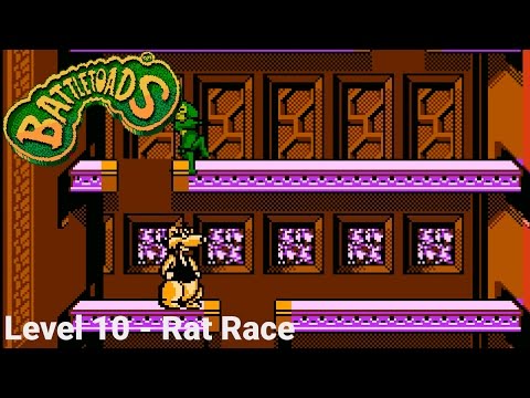Battletoads - Level 10 - Rat Race (NES) ◀1440P/60▶