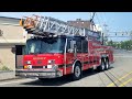 Quincy Fire Department "New" Ladder 1, Engine 1, Rescue 1 Responding