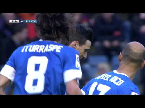 Gol de Aduriz (1-2) en el Osasuna - Athletic Club - HD
