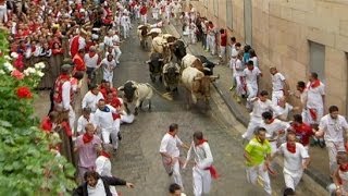 Primer Encierro San Fermin Pamplona dia 7 de Julio 2014 GRACIAS A TVE