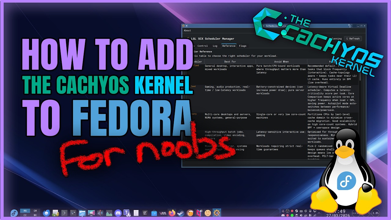 CachyOS kernel on Fedora setup guide and my honest thoughts