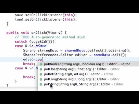 Android Developing Applications Tutorial 96 Sharedpreferences Editor