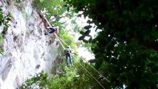 preview picture of video 'Black Hole Drop 300 foot Rappel - Ian Anderson's Caves Branch, Belize'