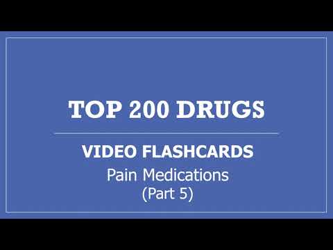 Top 200 Drugs Pharmacy Flashcards with Audio Pronunciation (Part 5 - Pain Medications) 2021 PTCB