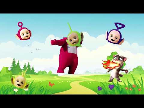 five litle monkeys song with Teletubbies