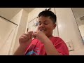 Trying to thr crest color changing toothpaste to tell you that if your teeth is clean or not🤷🏻‍♂️
