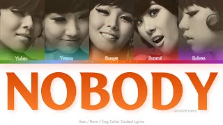 Wonder Girls (원더걸스) Nobody Color Coded Lyrics (Han/Rom/Eng)