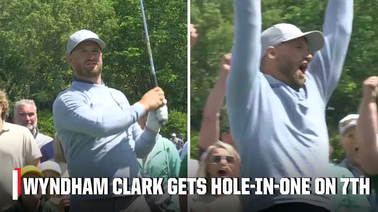 PAR 3 CONTEST HOLE-IN-ONE for Wyndham Clark 🍿 | The Masters