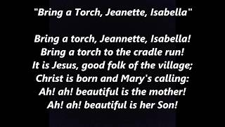 Bring a Torch, Jeanette, Isabella Christmas French Un flambeau LYRICS WORDS SING ALONG SONGS