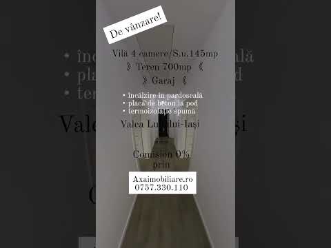 Intabulata!Casa Valea Lupului,Garaj,Teren 700 mp,Dressing,0% comision — Video
