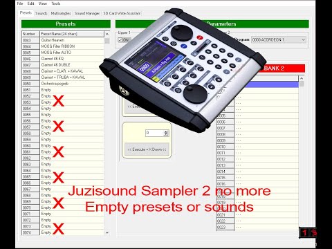 Juzisound Sampler 2 no more Empty presets or sounds+Script file