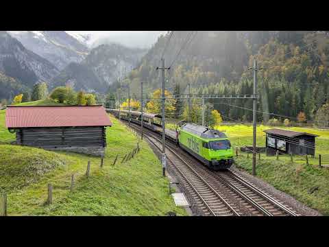BLS Autoverlad Zug / Car Train at Kandersteg - October 2024