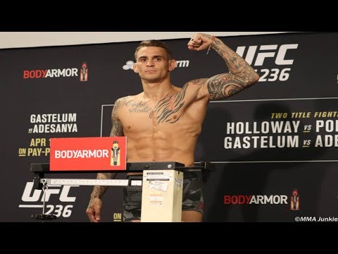 UFC 236: Dustin Poirier official weigh in