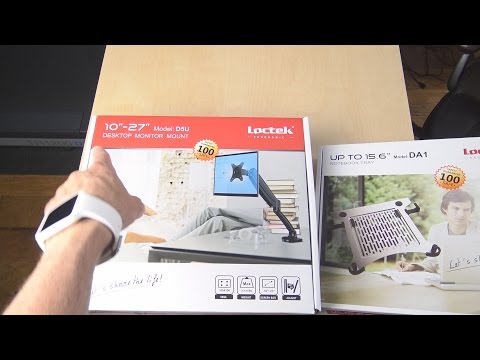 Loctek Notebook / Monitor Desk Mounting Arm Unboxing and Installation