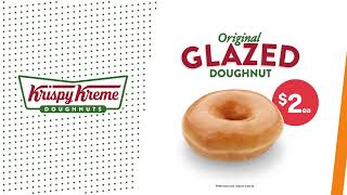 $2 Krispy Kreme Original Glazed® doughnuts!