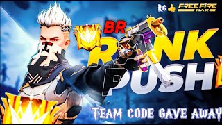 AJJ HOGA LIVE TEAM CODE GAVE AWAY BR RANK PUSHO 😱NLY SUBSCRIBE😶